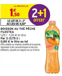 Intermarché Fuzetea Boisson au thé pêche offre