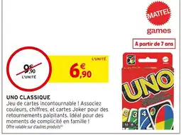 Intermarché MATTEL Uno classique offre