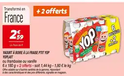 Netto Yoplait Yaourt à boire à la fraise Ptit Yop offre
