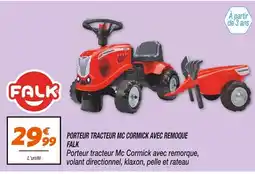 Netto Falk Porteur Tracteur Mc Cormick avec Remorque offre