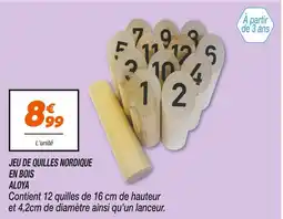 Netto Aloya Jeu de quilles nordique en bois offre