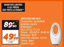 Netto Jocca Ventilateur sans pales offre