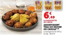 Hyper U Assortiment thai ou indien ou créole offre