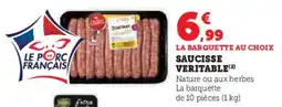 Hyper U Saucisse veritable offre