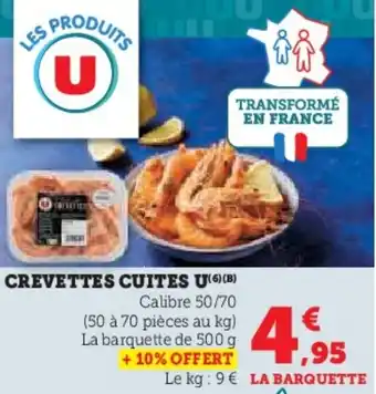 Hyper U Crevettes cuites u offre