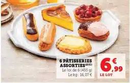 Hyper U 6 pâtisseries assorties offre