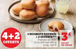 Hyper U 4 beignets fourrés 2 offerts offre
