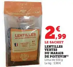 Hyper U Lentilles vertes du marais de poitevin offre