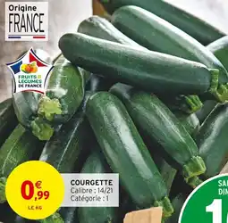 Intermarché Courgette offre