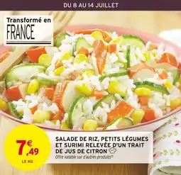 Intermarché Salade de riz petits légumes et surimi relevée d'un trait de jus de citron offre