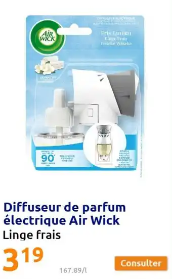 Action Diffuseur de parfum électrique air wick offre