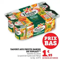 Maximarché Yaourt aux fruits panier de yoplait offre