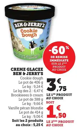 Maximarché Creme glacee ben & jerry's offre