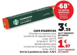 Maximarché Cafe starbucks offre