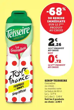 Maximarché Sirop teisseire offre