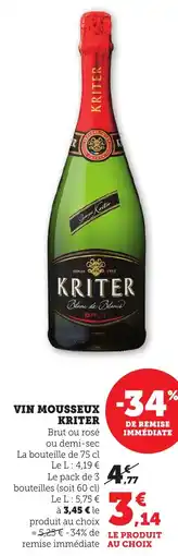 Maximarché Vin mousseux kriter offre