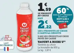 Maximarché Yaourt a boire u offre