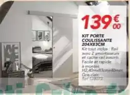 Les Briconautes Facile - kit porte coulissante 204x83cm offre