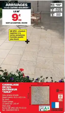 Brico Dépôt Carrelage de sol exterieur jura offre