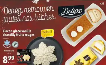 Lidl Flocon glacé vanille chantilly fruits rouges offre