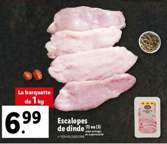 Lidl Escalopes de dinde offre