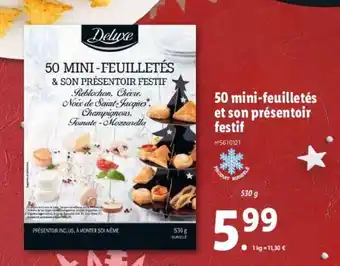 50 mini-feuilletés et son présentoir festif