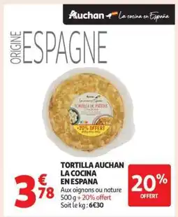 Auchan Tortilla Auchan La Cocina En Espana offre