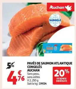 Auchan Pavés De Saumon Atlantique Congelés Auchan offre