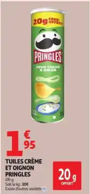 Auchan Tuiles Crème Et Oignon Pringles offre