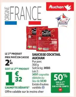 Auchan Saucisse Cocktail Auchan offre