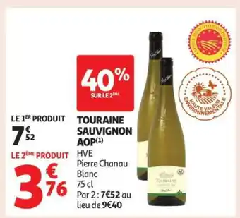 Auchan Touraine Sauvignon Aop offre