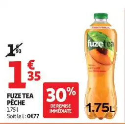 Auchan Fuze Tea Pêche offre