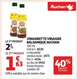 Auchan VINAIGRETTE VINAIGRE BALSAMIQUE AUCHAN offre