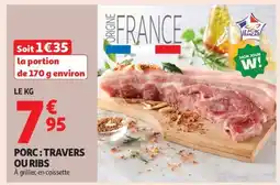 Auchan Porc : Travers Ou Ribs offre