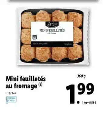 Lidl MIni feuilletés au fromage offre
