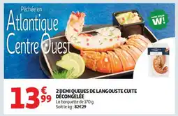 Auchan 2 DEMI QUEUES DE LANGOUSTE CUITE DÉCONGELÉE offre