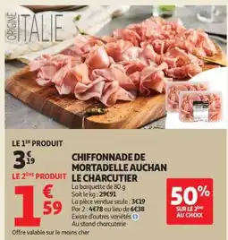Auchan Chiffonnade De Mortadelle Auchan Le Charcutier offre