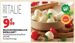 Auchan Billes De Mozzarella Di Bufala Aop offre