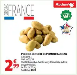 Auchan POMMES DE TERRE DE PRIMEUR AUCHAN offre
