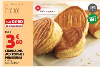 Auchan Chaussons Aux Pommes Pur Beurre offre