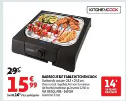 Auchan BARBECUE DE TABLE KITCHENCOOK offre