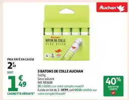 Auchan 5 Bâtons De Colle Auchan offre