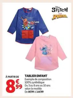 Auchan Tablier Enfant offre