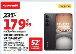 Auchan SMARTPHONE REALME C75 4G 8/256GO offre