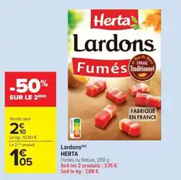 Carrefour Market Lardons offre