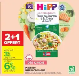 Carrefour Market Plat bébé HIPP BIOLOGIQUE offre