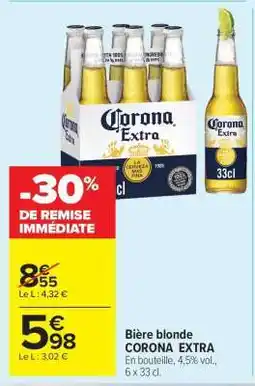 Carrefour Market BIÈRE BLONDE 'CORONA EXTRA' offre