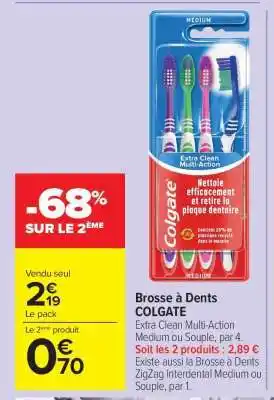 Carrefour Market Brosse à dents Colgate offre