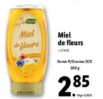 Lidl Miel de Fleurs offre