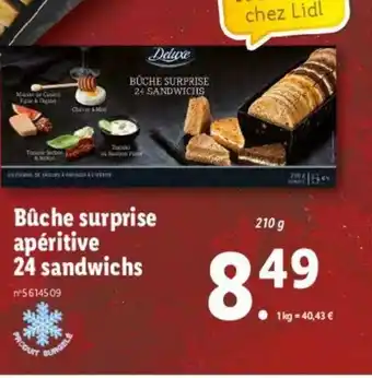 Lidl Bûche Surprise Apéritive offre